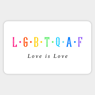 LGBTQ AF Love is Love Pride Sticker